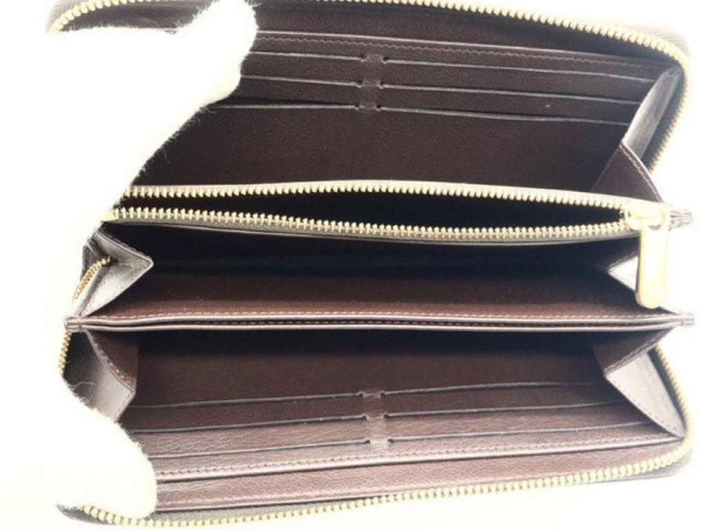 LOUIS VUITTON ルイヴィトン 長財布 ジッピーウォレット N80148 ブラウン系 エキゾチックレザー（パイソン） ユニセックス モノグラム ラウンドファスナー ゴールド金具 美品