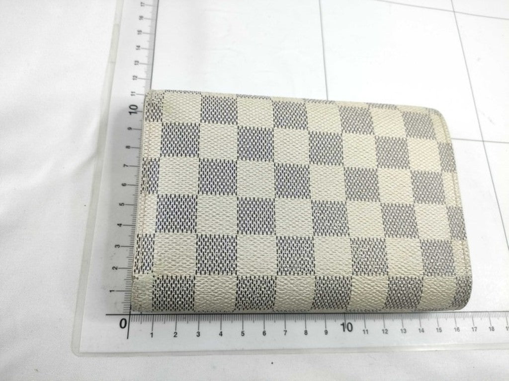 LOUIS VUITTON ルイヴィトン 三つ折り財布 ポルトフォイユ アレクサンドラ N63068 アズール系 ダミエ アズール ユニセックス ゴールド金具
