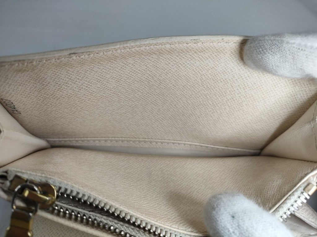 LOUIS VUITTON ルイヴィトン 三つ折り財布 ポルトフォイユ アレクサンドラ N63068 アズール系 ダミエ アズール ユニセックス ゴールド金具