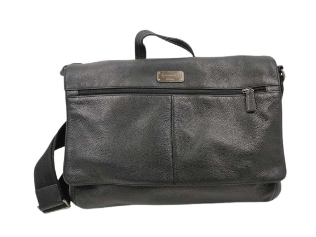 COACH コーチ ビジネスバッグ トランスアトランティック F70367 ブラウン系 レザー メンズ 2WAY ハンドバッグ ショルダーバッグ 美品