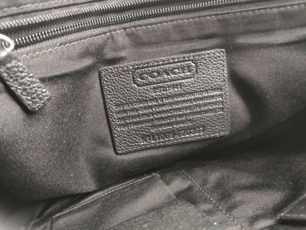 COACH コーチ ビジネスバッグ トランスアトランティック F70367 ブラウン系 レザー メンズ 2WAY ハンドバッグ ショルダーバッグ 美品