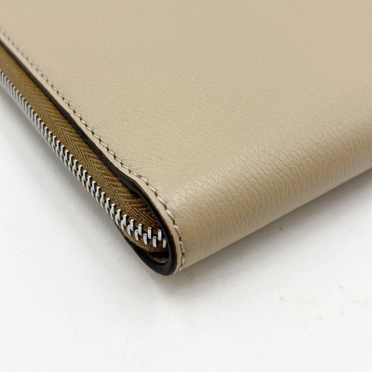 FENDI フェンディ クラッチバッグ 7N0167 ベージュ系 レザー ユニセックス シルバー金具 新品未使用展示品