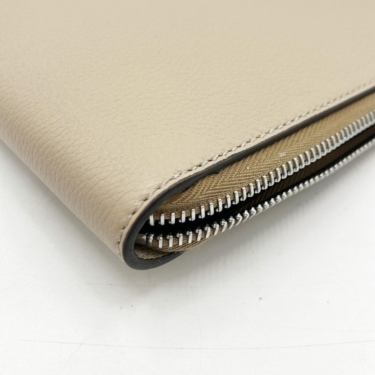 FENDI フェンディ クラッチバッグ 7N0167 ベージュ系 レザー ユニセックス シルバー金具 新品未使用展示品