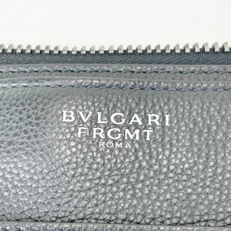 BVLGARI ブルガリ トートバッグ フラグメントデザインコラボ ブラック系 レザー メンズ シルバー金具 美品