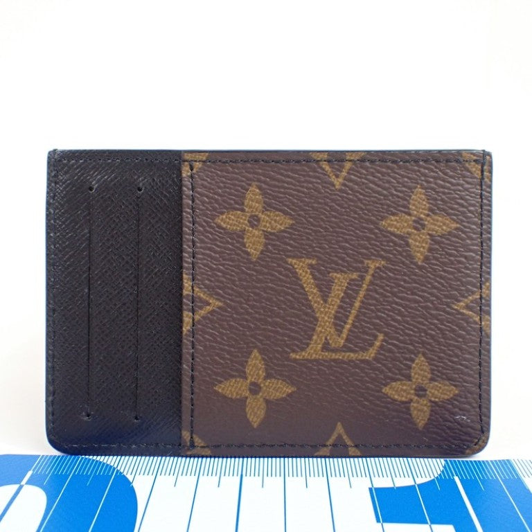 LOUIS VUITTON ルイヴィトン カードケース ネオ ポルト カルト M60166 ブラウン ブラック系 モノグラム マカサー ユニセックス 美品