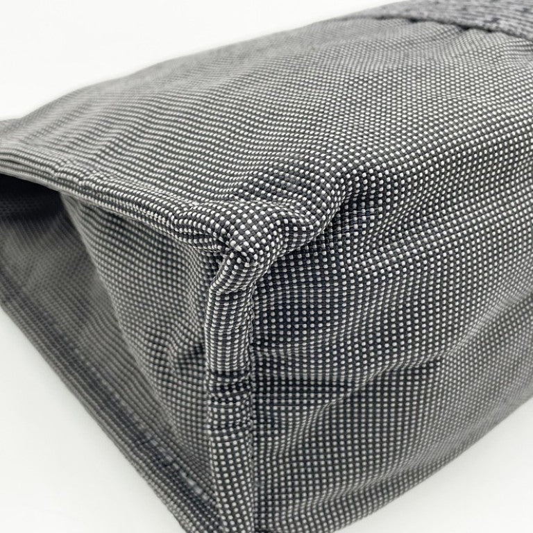 HERMES エルメス セカンドバッグ エールライン グレー系 キャンバス ユニセックス クラッチバッグ 美品