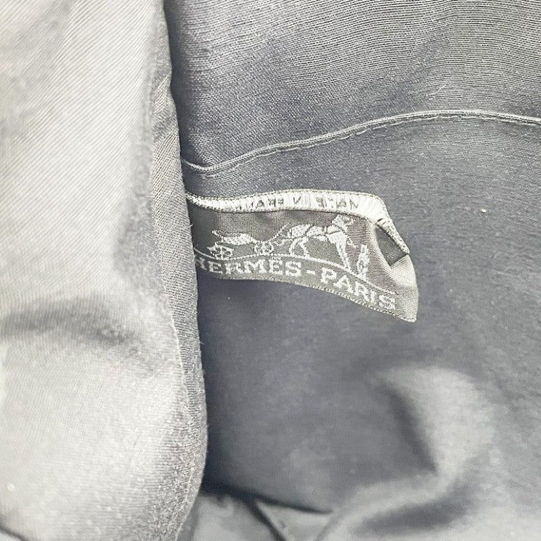 HERMES エルメス セカンドバッグ エールライン グレー系 キャンバス ユニセックス クラッチバッグ 美品