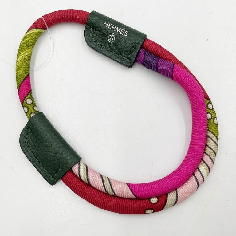 HERMES エルメス ブレスレット lasso ラッソ 1031158 マルチカラー系 シルク レディース 美品