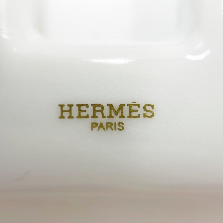 HERMES エルメス ネックレス ホワイト ゴールド系 ポーセリン ユニセックス 美品