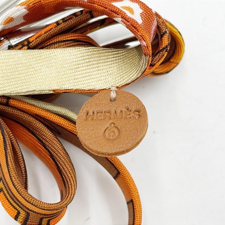 HERMES エルメス シューレース クツひも プティアッシュ マルチカラー系 シルク ユニセックス 超美品