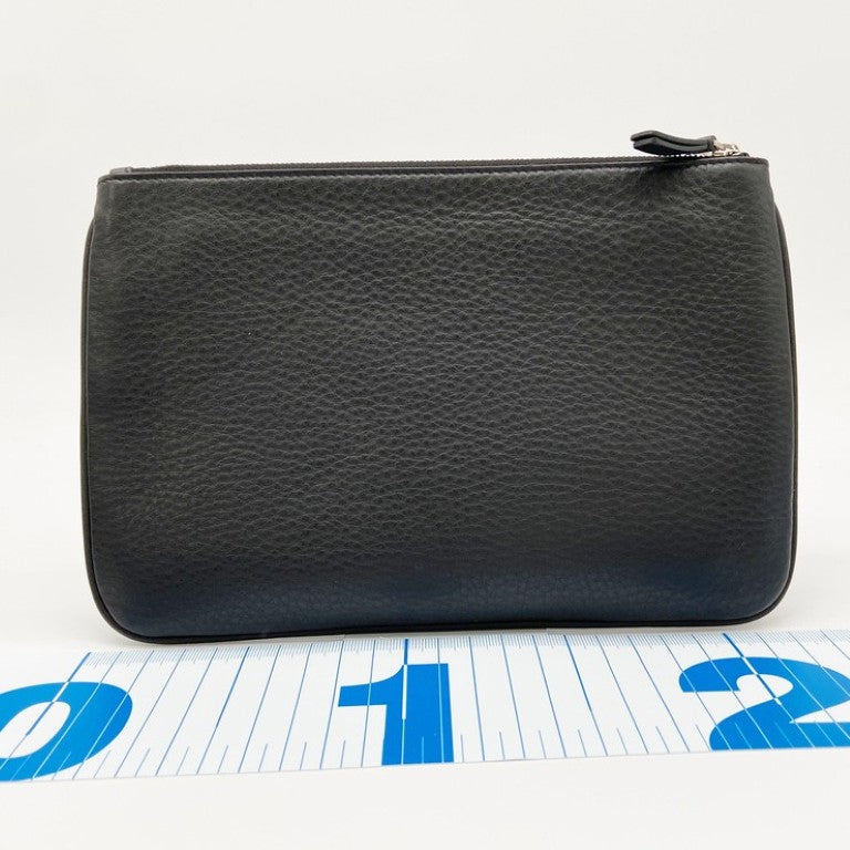BALENCIAGA バレンシアガ ポーチ エブリデイ 551992 ブラック系 レザー ユニセックス 美品