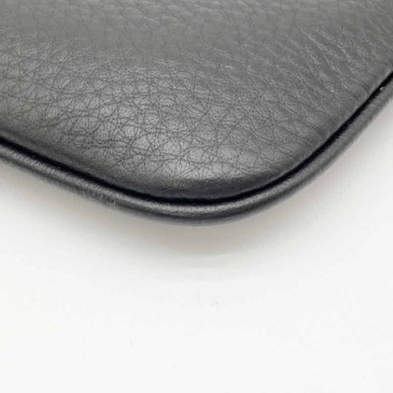 BALENCIAGA バレンシアガ ポーチ エブリデイ 551992 ブラック系 レザー ユニセックス 美品