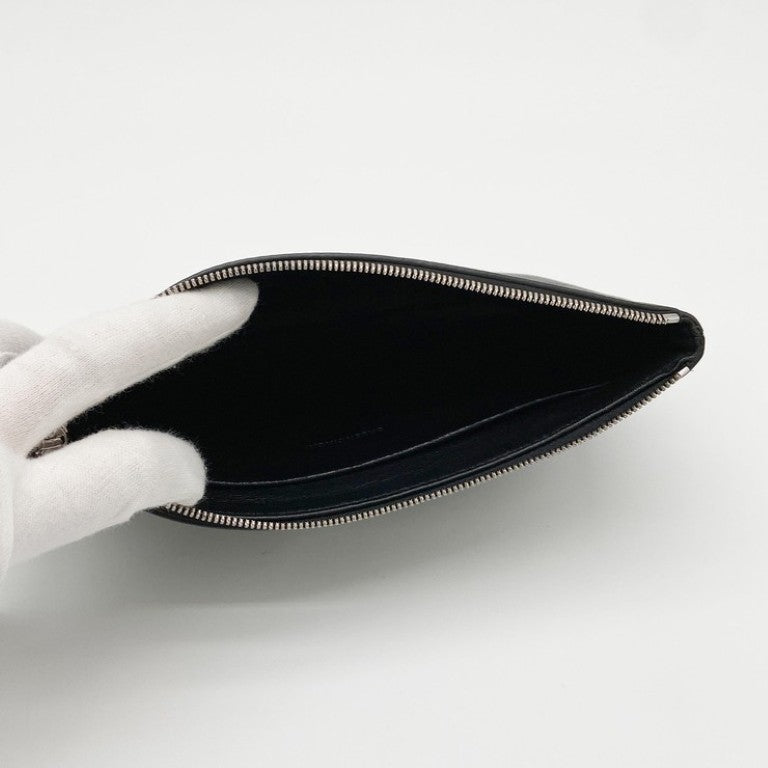 BALENCIAGA バレンシアガ ポーチ エブリデイ 551992 ブラック系 レザー ユニセックス 美品