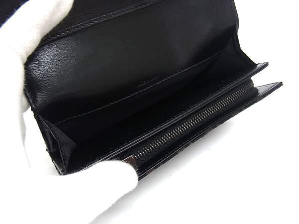 FENDI フェンディ 二つ折り財布 ズッキーノ 8M0029 ブラウン系 ブラック系 キャンバス レザー レディース 美品