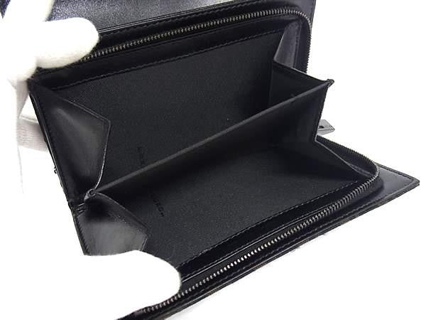 FENDI フェンディ 二つ折り財布 ズッキーノ 8M0029 ブラウン系 ブラック系 キャンバス レザー レディース 美品
