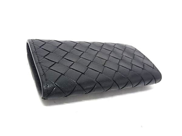 BOTTEGA VENETA ボッテガヴェネタ キーケース イントレチャート 339336 ブラック系 レザー ユニセックス ４連 美品