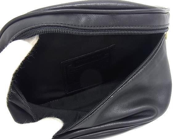 COACH コーチ ウエストポーチ ウエストバッグ 0515 ブラック系 グラブタンレザー ユニセックス オールドコーチ 美品