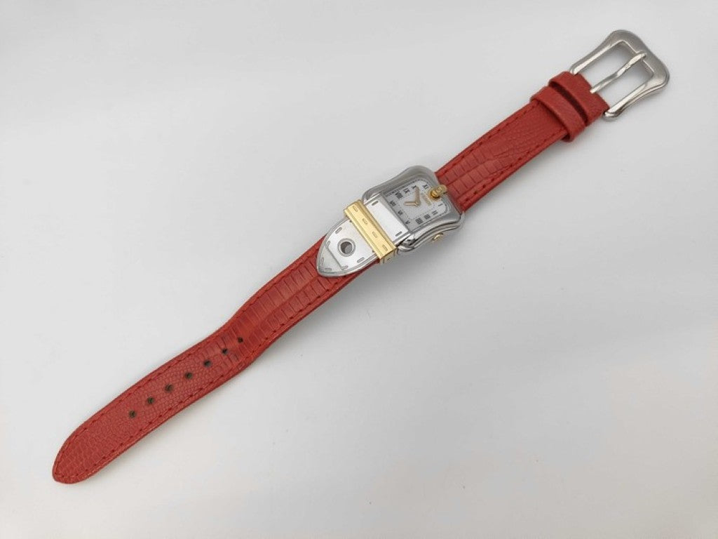 FENDI フェンディ 時計 3800L シェル文字盤 シルバー ゴールド ブラウン系 ステンレス レディース 美品