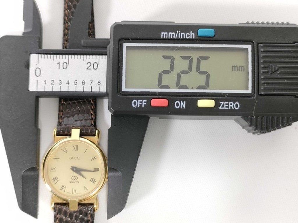 GUCCI グッチ 時計 3400F L ゴールド ブラウン系 ステンレス レディース 美品