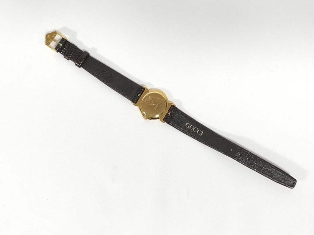 GUCCI グッチ 時計 3400F L ゴールド ブラウン系 ステンレス レディース 美品