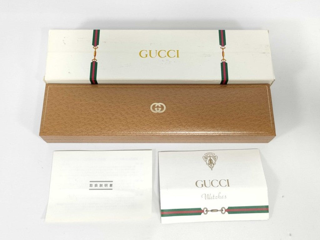 GUCCI グッチ 時計 3400F L ゴールド ブラウン系 ステンレス レディース 美品