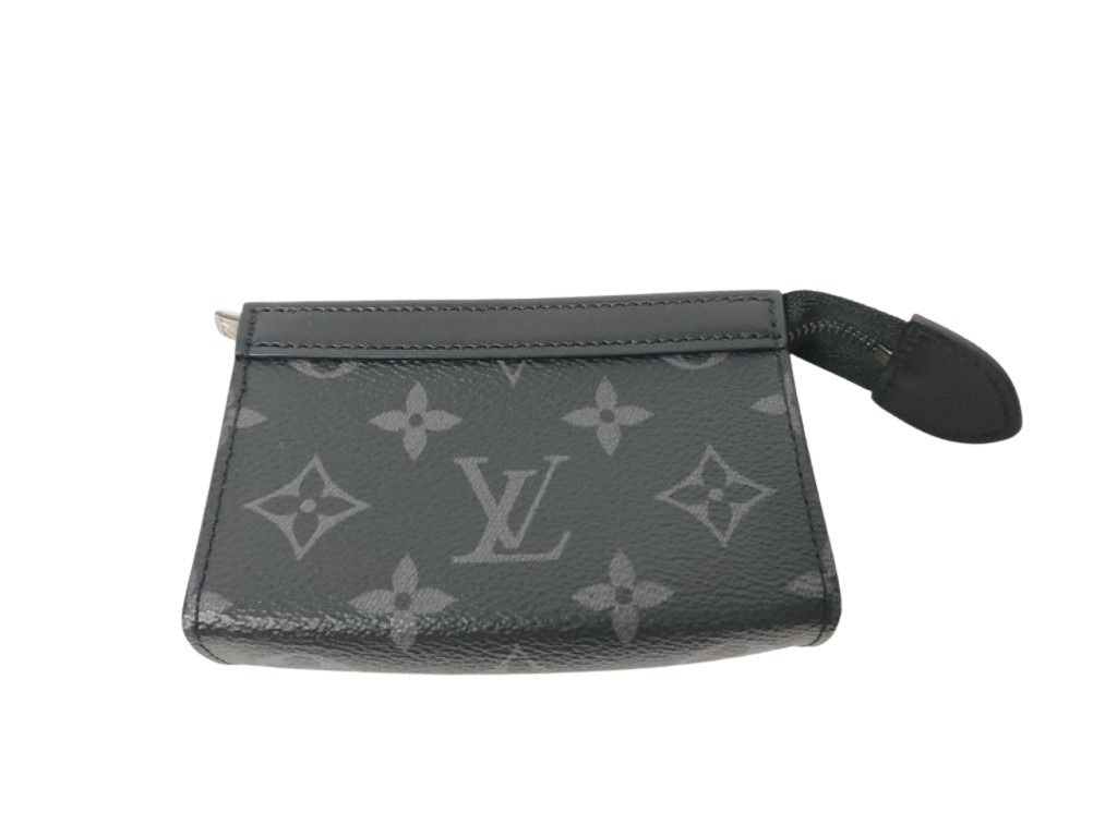 LOUIS VUITTON ルイヴィトン コインケース ポシェット クレ ヴォワヤージュ M82776 ブラック系 モノグラムエクリプス ユニセックス 小銭れ シルバー金具 新品未使用展示品