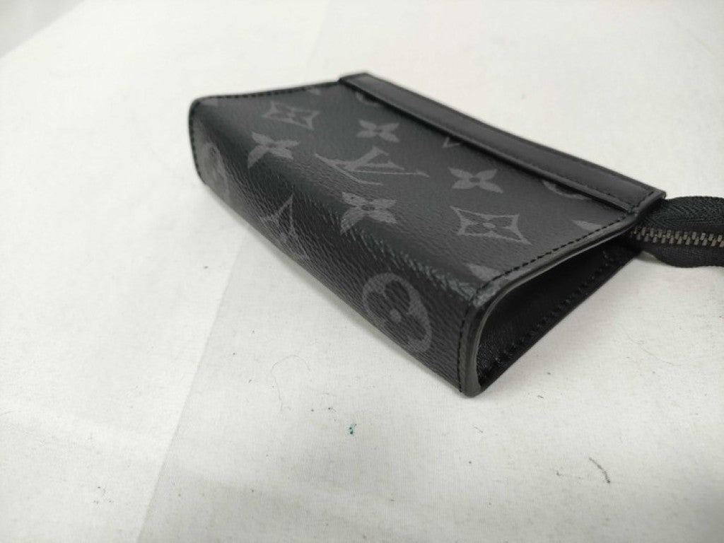 LOUIS VUITTON ルイヴィトン コインケース ポシェット クレ ヴォワヤージュ M82776 ブラック系 モノグラムエクリプス ユニセックス 小銭れ シルバー金具 新品未使用展示品