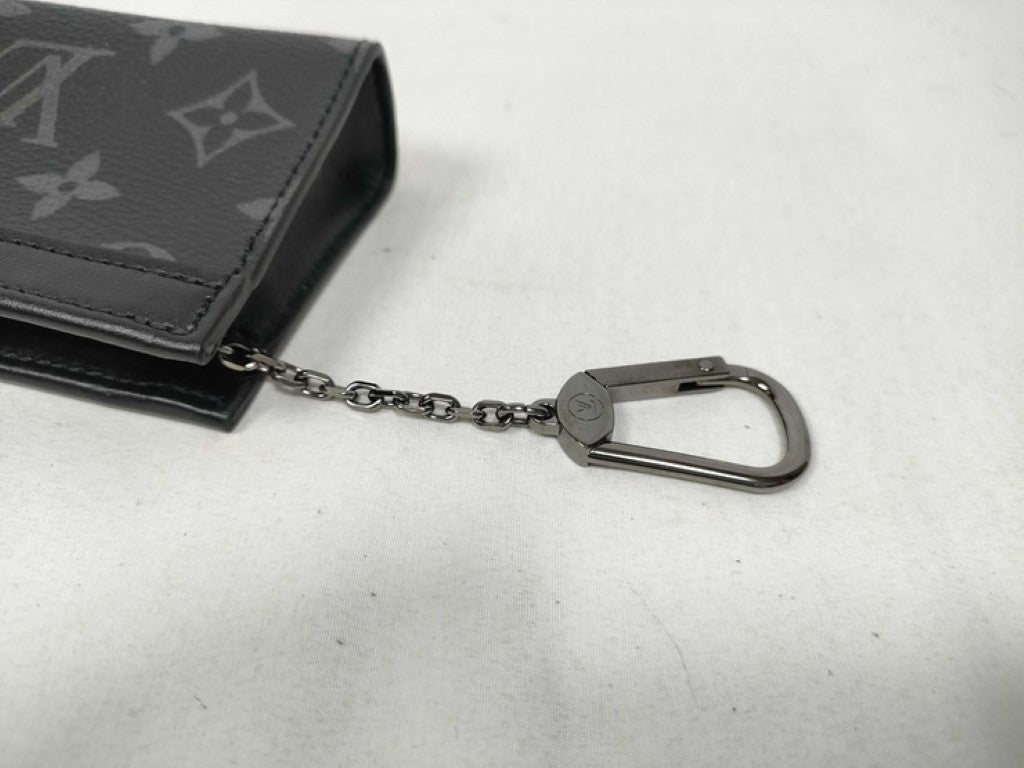 LOUIS VUITTON ルイヴィトン コインケース ポシェット クレ ヴォワヤージュ M82776 ブラック系 モノグラムエクリプス ユニセックス 小銭れ シルバー金具 新品未使用展示品