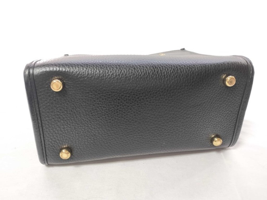 COACH コーチ ハンドバッグ C5268 ブラック系 レザー レディース 2WAY トートバッグ ショルダーバッグ ゴールド金具 美品