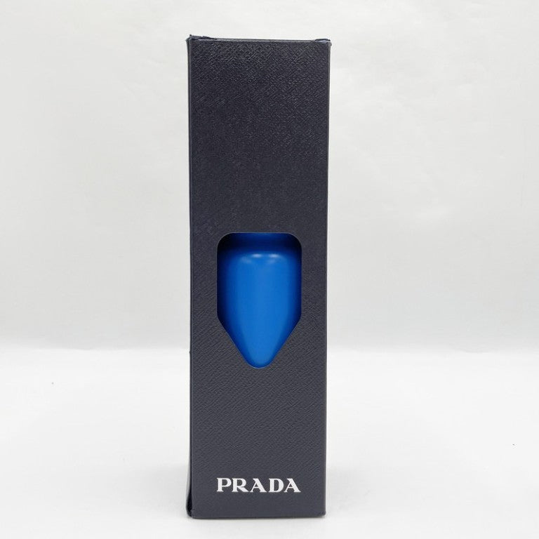 PRADA プラダ 水筒 ステンレス製携帯用魔法瓶 2UH004 ブルー シルバー系 ステンレス ユニセックス ウォーターボトル 美品
