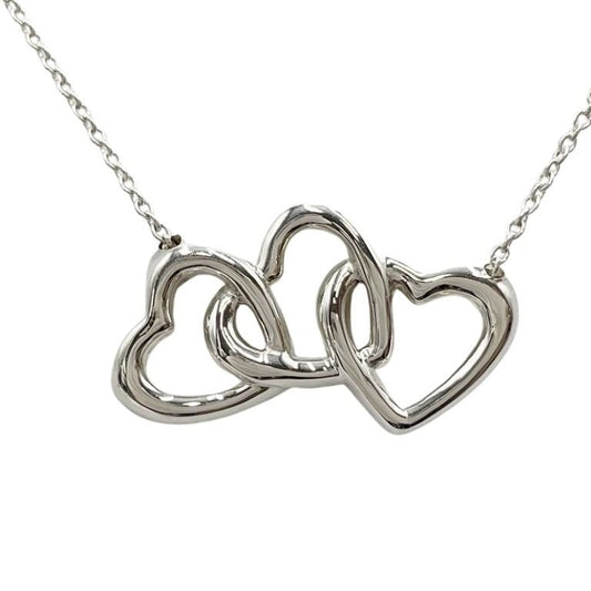 Tiffany&Co. ティファニー ネックレス トリプルオープンハート シルバー系 SV925 レディース 美品