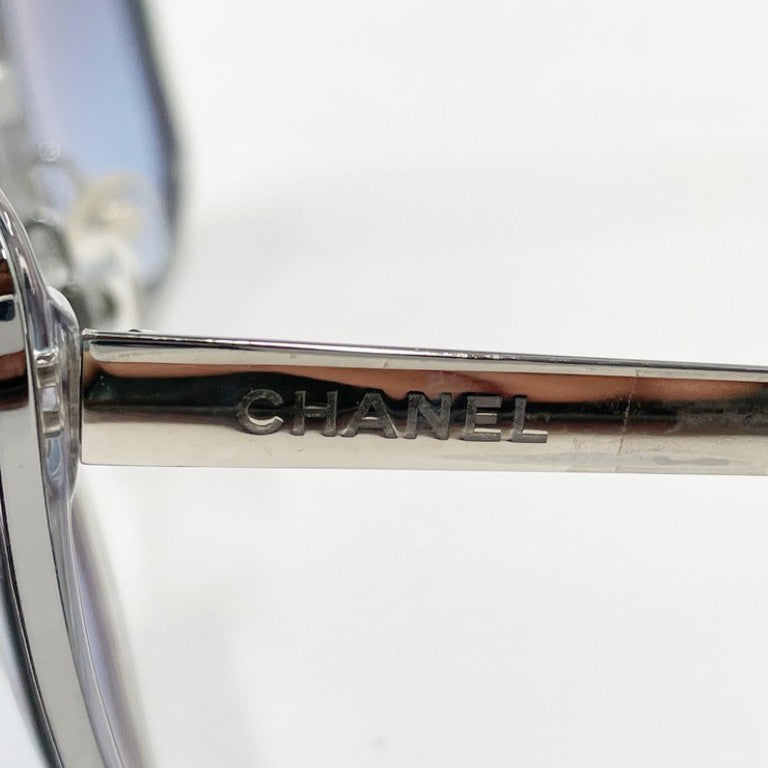 CHANEL シャネル サングラス 4209 ブルー系 シルバー プラスチック メタル レディース 美品