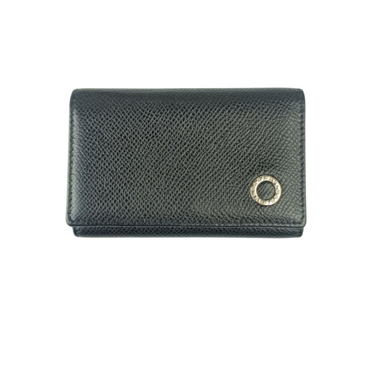 BVLGARI ブルガリ キーケース ブルガリブルガリ マン 282234 ブラック系 グレインカーフレザー ユニセックス 6連 シルバー金具 美品