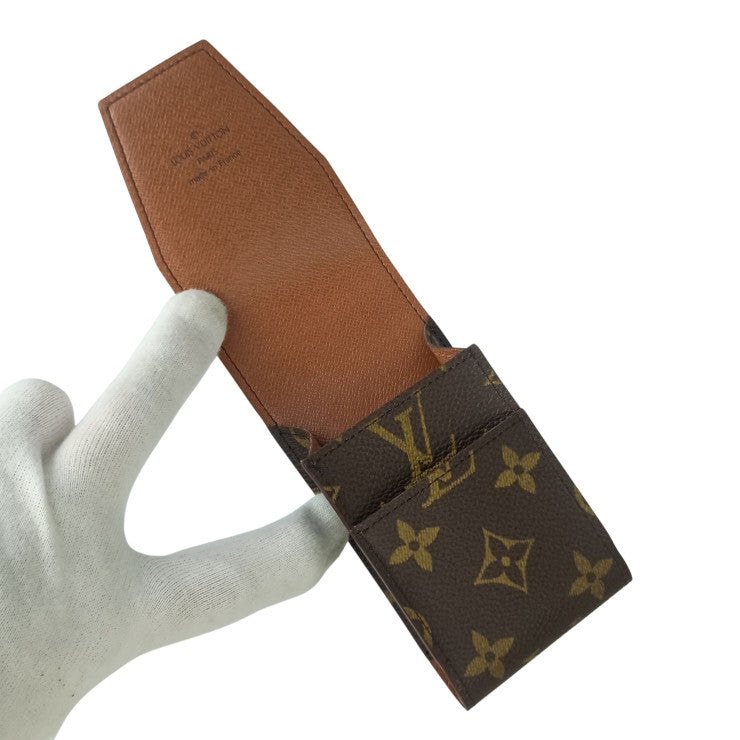 LOUIS VUITTON ルイヴィトン シガレットケース エテュイ シガレット M63024 ブラウン系 モノグラムキャンバス レザー ユニセックス 超美品