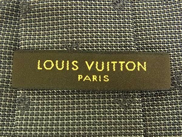 LOUIS VUITTON ルイヴィトン ネクタイ クラヴァット グレー系 シルク100％ メンズ モノグラム 美品