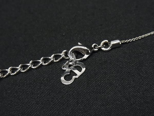 Christian Dior クリスチャンディオール ネックレス CDロゴ シルバー系 メタル レディース 美品