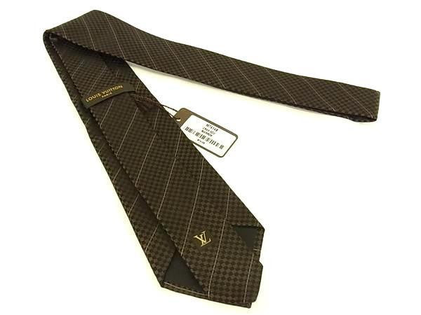 LOUIS VUITTON ルイヴィトン ネクタイ クラヴァット エク M74149 マロン系 シルク100％ メンズ 新品未使用展示品