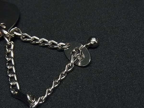 CHANEL シャネル キーホルダー ロゴ プレート バッグチャーム シルバー系 メタル ユニセックス 04V 美品