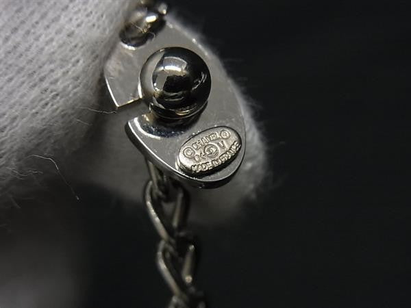 CHANEL シャネル キーホルダー ロゴ プレート バッグチャーム シルバー系 メタル ユニセックス 04V 美品