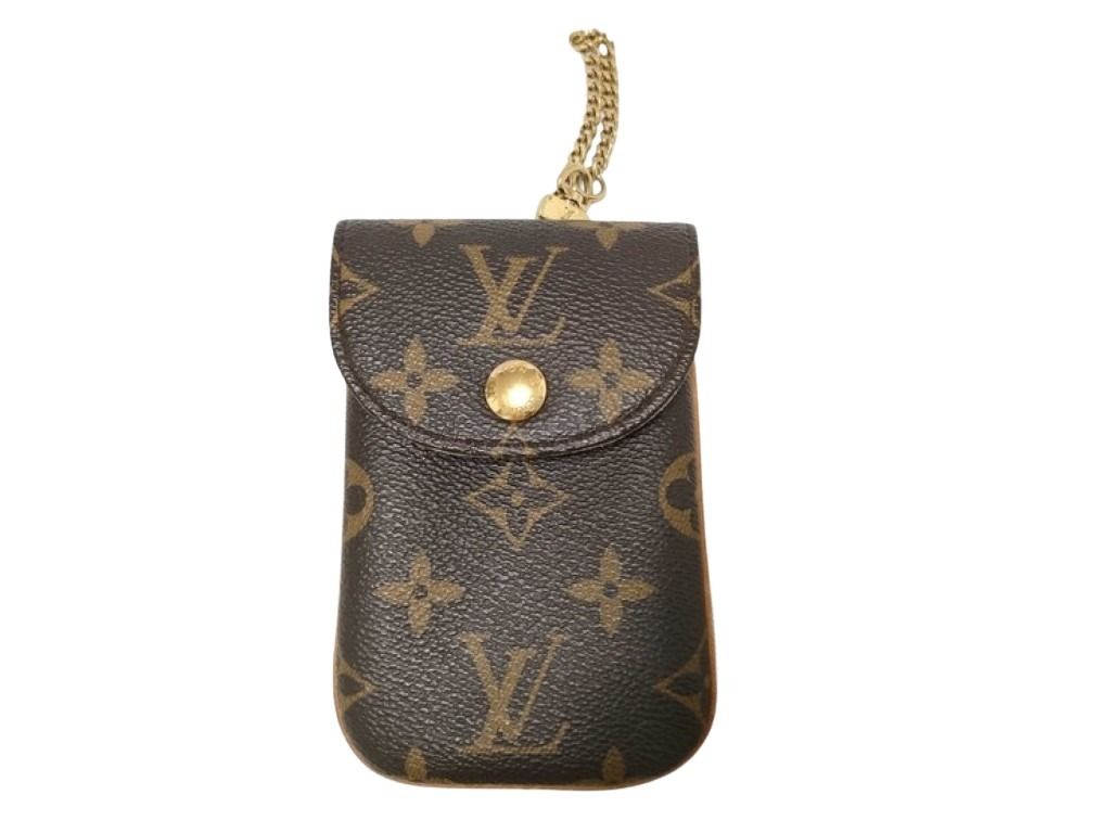 LOUIS VUITTON ルイヴィトン ポーチ エテュイテレフォンヌMM M66546 ブラウン系 モノグラム ユニセックス マルチケース スマホケース ゴールド金具 美品