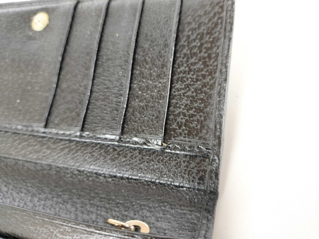 FENDI フェンディ 長財布 ズッカ 8M0179 ブラック系 キャンバス レザー ユニセックス 二つ折り シルバー金具 美品