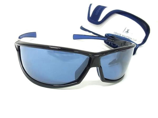 LOUIS VUITTON ルイヴィトン サングラス ルイヴィトンカップ M80715 ブラック クリアブルー プラスチック メンズ ミラーレンズ 美品