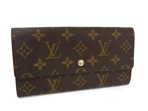 LOUIS VUITTON ルイヴィトン 財布 ポシェット ポルトモネ クレディ M61723 ブラウン モノグラム ユニセックス 二つ折り 長財布