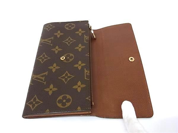 LOUIS VUITTON ルイヴィトン 財布 ポシェット ポルトモネ クレディ M61723 ブラウン モノグラム ユニセックス 二つ折り 長財布