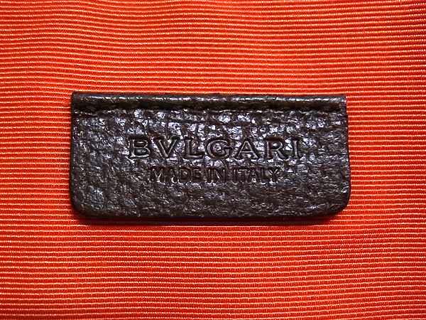 BVLGARI ブルガリ ショルダーバッグ ロゴマニア ブラウン キャンバス レザー レディース シルバー金具 美品