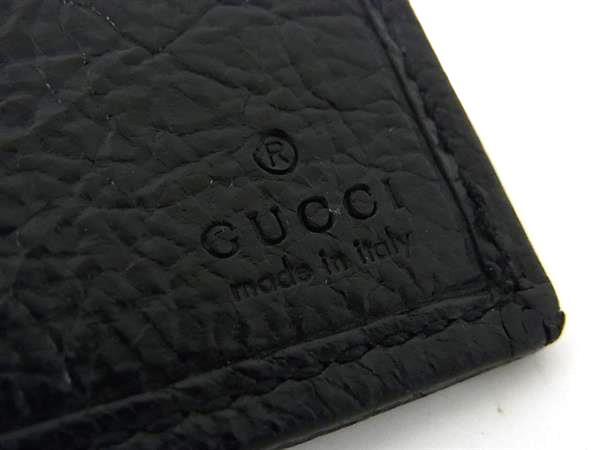 GUCCI グッチ 財布 インターロッキングG 575985 ブラック レザー メンズ シワ加工 美品