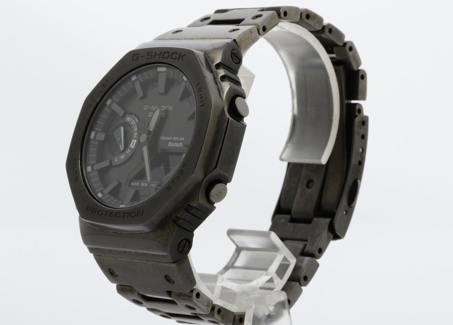 CASIO カシオ 時計 GSHOCK FULL METAL 2100 Series GMB2100BD1AJF ブラック ステンレススチール メンズ アナデジ 美品