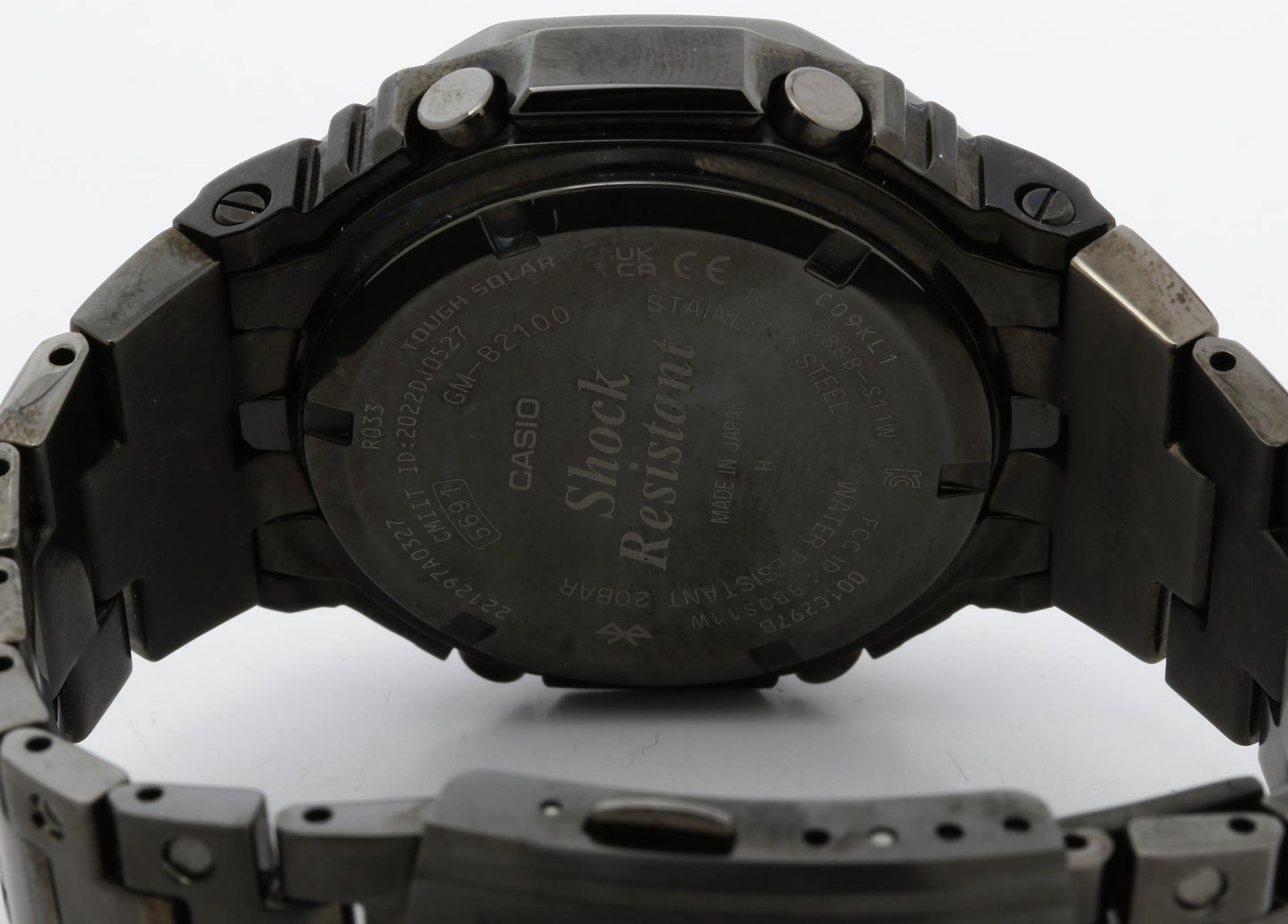 CASIO カシオ 時計 GSHOCK FULL METAL 2100 Series GMB2100BD1AJF ブラック ステンレススチール メンズ アナデジ 美品