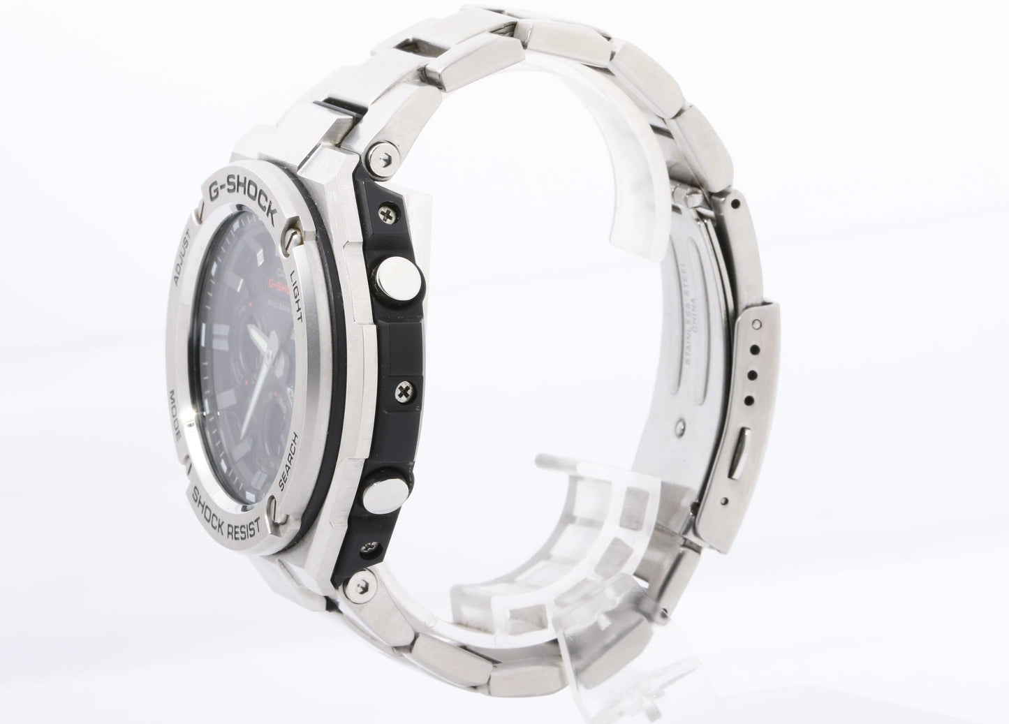 CASIO カシオ 時計 GSHOCK GSTEEL GSTW100 Series GSTW110D1AJF ブラック シルバー 樹脂／ステンレススチール メンズ アナデジ 美品