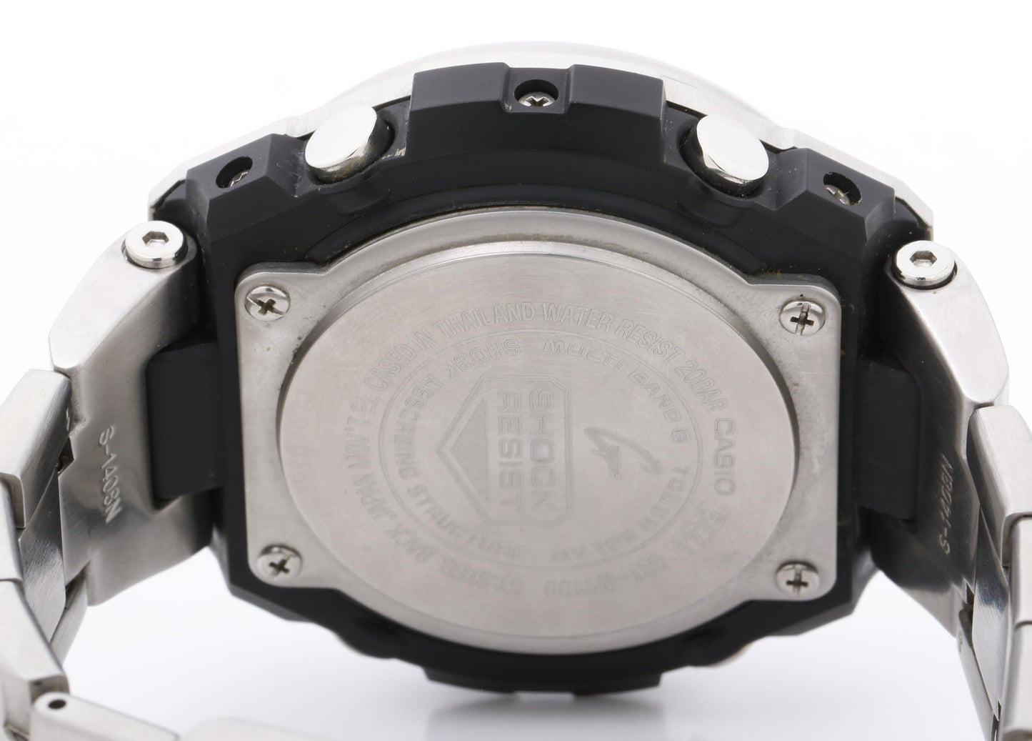 CASIO カシオ 時計 GSHOCK GSTEEL GSTW100 Series GSTW110D1AJF ブラック シルバー 樹脂／ステンレススチール メンズ アナデジ 美品